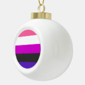 Genderfluid-Strichflagge Keramik Kugel-Ornament (Rechts)