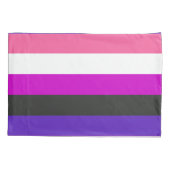 Genderfluid-Strichflagge Kissenbezug (Rückseite-Links)