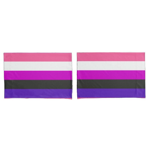 Genderfluid-Strichflagge Kissenbezug (Vorderseite-Set)
