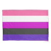 Genderfluid-Strichflagge Kissenbezug (Vorderseite-Links)
