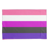 Genderfluid-Strichflagge Kissenbezug (Vorderseite-Rechts)
