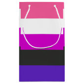 Genderfluid-Strichflagge Kleine Geschenktüte (Rückseite)