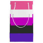 Genderfluid-Strichflagge Kleine Geschenktüte (Vorderseite)