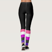 Genderfluid-Strichflagge Leggings (Rückseite)