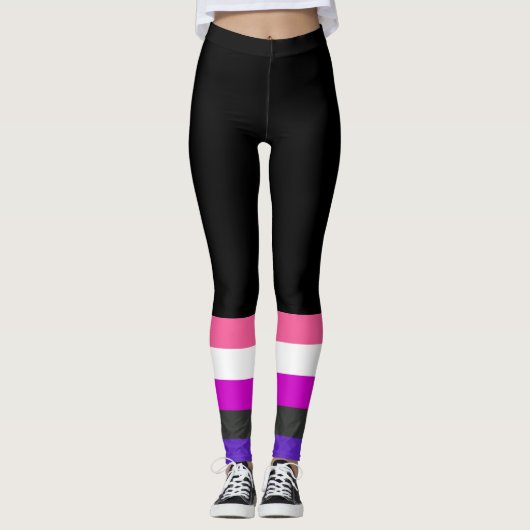 Genderfluid-Strichflagge Leggings (Vorderseite)