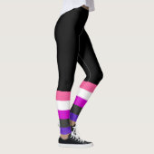 Genderfluid-Strichflagge Leggings (Rechts)