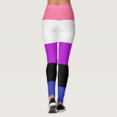 Genderfluid-Strichflagge Leggings (Rückseite)