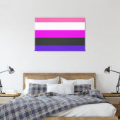 Genderfluid-Strichflagge Leinwanddruck (Insitu (Schlafzimmer))