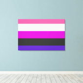 Genderfluid-Strichflagge Leinwanddruck (Insitu (Holzboden))
