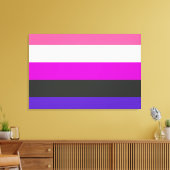 Genderfluid-Strichflagge Leinwanddruck (Insitu (Wohnzimmer))