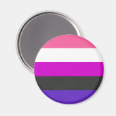Genderfluid-Strichflagge Magnet (Vorderseite/Rückseite)
