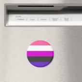 Genderfluid-Strichflagge Magnet (In Situ (Geschirrspüler))