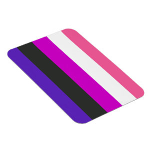 Genderfluid-Strichflagge Magnet