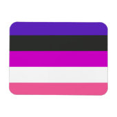 Genderfluid-Strichflagge Magnet (Horizontal)