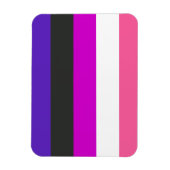 Genderfluid-Strichflagge Magnet (Vertikal)