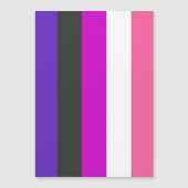 Genderfluid-Strichflagge Magneteinladung (Vorderseite)