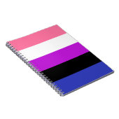 Genderfluid-Strichflagge Notizblock (Rechte Seite)