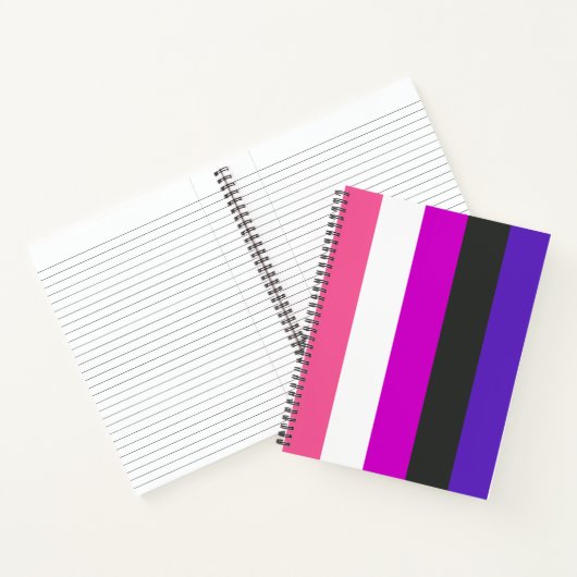 Genderfluid-Strichflagge Notizblock (Innenseite)