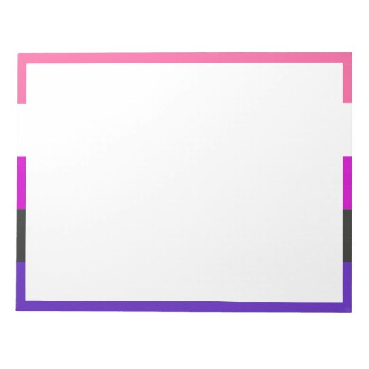 Genderfluid-Strichflagge Notizblock (Vorderseite)