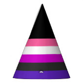 Genderfluid-Strichflagge Partyhütchen (Links)