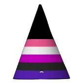 Genderfluid-Strichflagge Partyhütchen (Rechts)