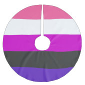 Genderfluid-Strichflagge Polyester Weihnachtsbaumdecke (Vorderseite)
