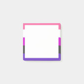 Genderfluid-Strichflagge Post-it Klebezettel (Vorderseite)