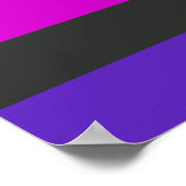 Genderfluid-Strichflagge Poster (Ecke)