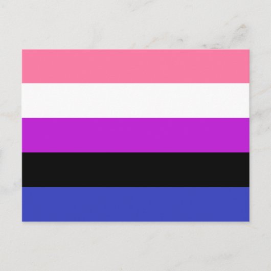 Genderfluid-Strichflagge Postkarte (Vorderseite)