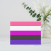 Genderfluid-Strichflagge Postkarte (Stehend Vorderseite)