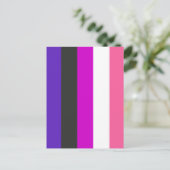 Genderfluid-Strichflagge Postkarte (Stehend Vorderseite)