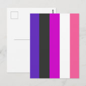 Genderfluid-Strichflagge Postkarte (Vorne/Hinten)