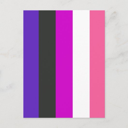 Genderfluid-Strichflagge Postkarte (Vorderseite)