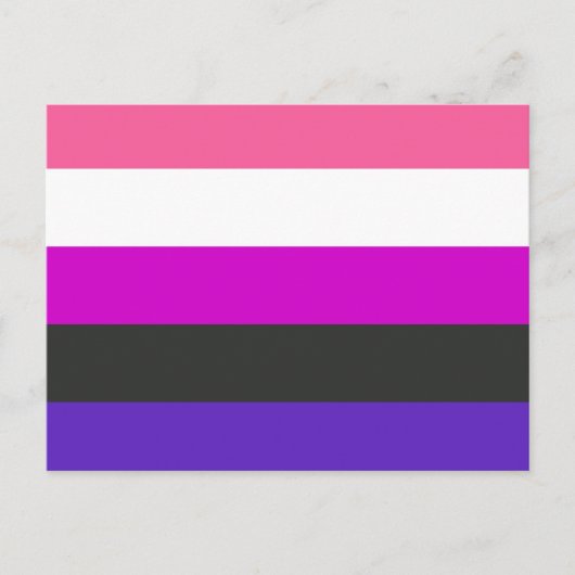 Genderfluid-Strichflagge Postkarte (Vorderseite)