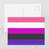 Genderfluid-Strichflagge Postkarte (Vorne/Hinten)