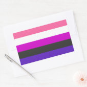 Genderfluid-Strichflagge Rechteckiger Aufkleber (Umschlag)