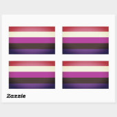 Genderfluid-Strichflagge Rechteckiger Aufkleber (Blatt)