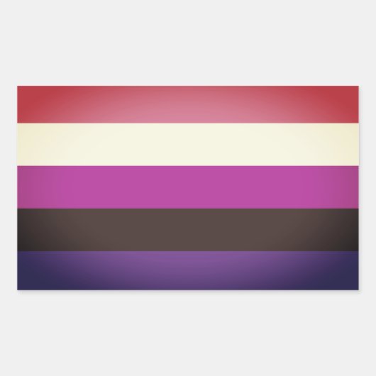 Genderfluid-Strichflagge Rechteckiger Aufkleber (Vorderseite)