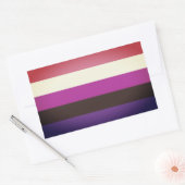 Genderfluid-Strichflagge Rechteckiger Aufkleber (Umschlag)