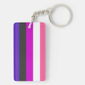 Genderfluid-Strichflagge Schlüsselanhänger (Rückseite)
