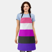 Genderfluid-Strichflagge Schürze (Getragen)