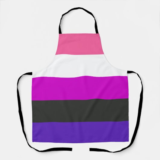 Genderfluid-Strichflagge Schürze (Vorderseite)