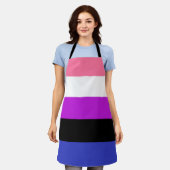 Genderfluid-Strichflagge Schürze (Getragen)