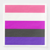 Genderfluid-Strichflagge Serviette (Vorderseite)