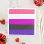 Genderfluid-Strichflagge Serviette (Beispiel)