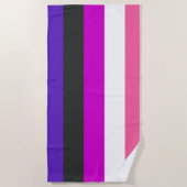 Genderfluid-Strichflagge Strandtuch (Vorderseite)