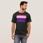Genderfluid-Strichflagge T-Shirt (Vorne ganz)