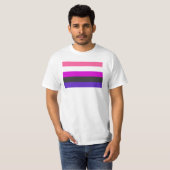 Genderfluid-Strichflagge T-Shirt (Vorne ganz)