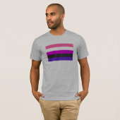 Genderfluid-Strichflagge T-Shirt (Vorne ganz)