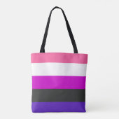 Genderfluid-Strichflagge Tasche (Rückseite)